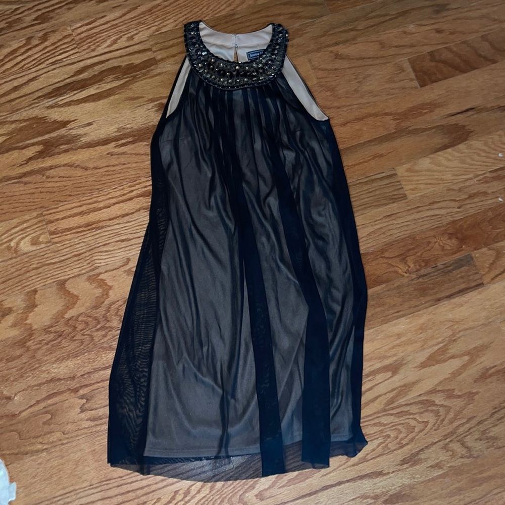Jessica Howard Black Jeweled Dress